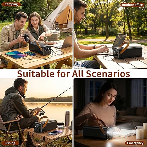 Miniatura 5 de Banco de energía portátil para portátil con salida de CA de 120 W, carga rápida PD de 65 W, cargador portátil de 31200 mAh/116 Wh para laptops,