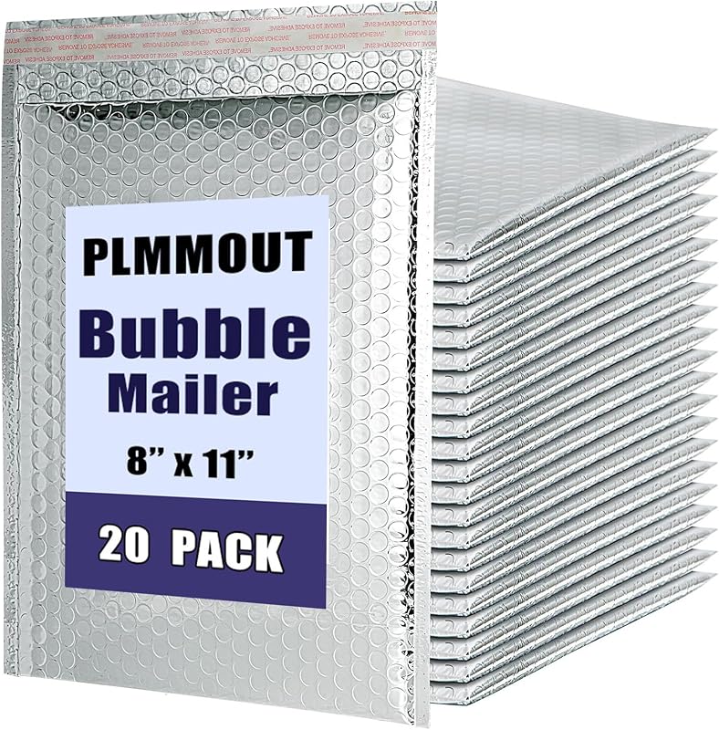 Paquete de 20 sobres de burbujas térmicos, sobres de burbujas autosellados de 8 x 11", sobres acolchados metálicos impermeables, sobres de correo de aluminio, bolsas de envío aisladas para envío en frío | Sobres de burbujas autosellados, sobres de envío de papel de aluminio impermeables, bolsas de envío aisladas para envío en frío