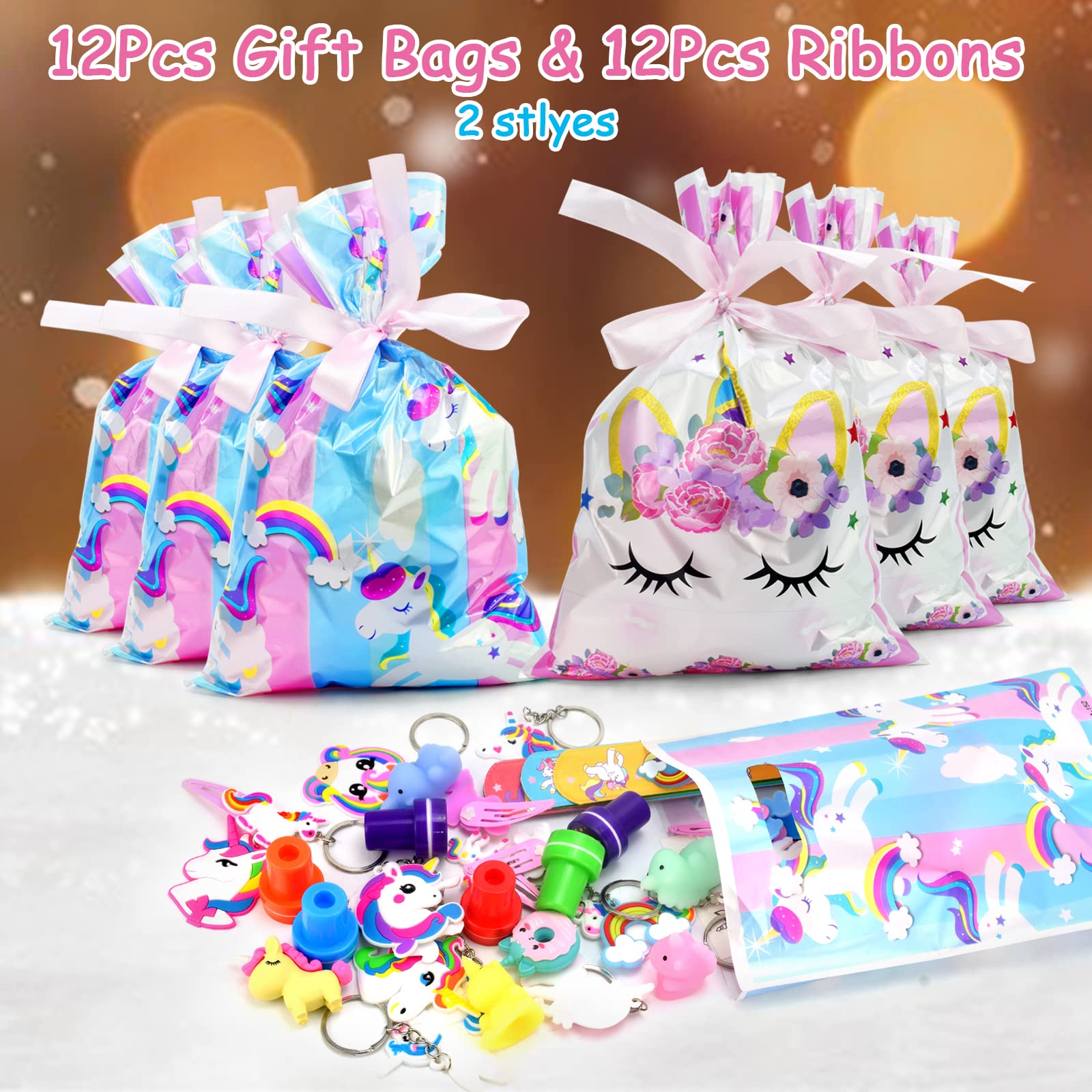Kit Cadeau Anniversaire Licorne 126 Pièces – Bandeaux, Bracelets, Porte-clés, Tatouages – Pour Fête Fille