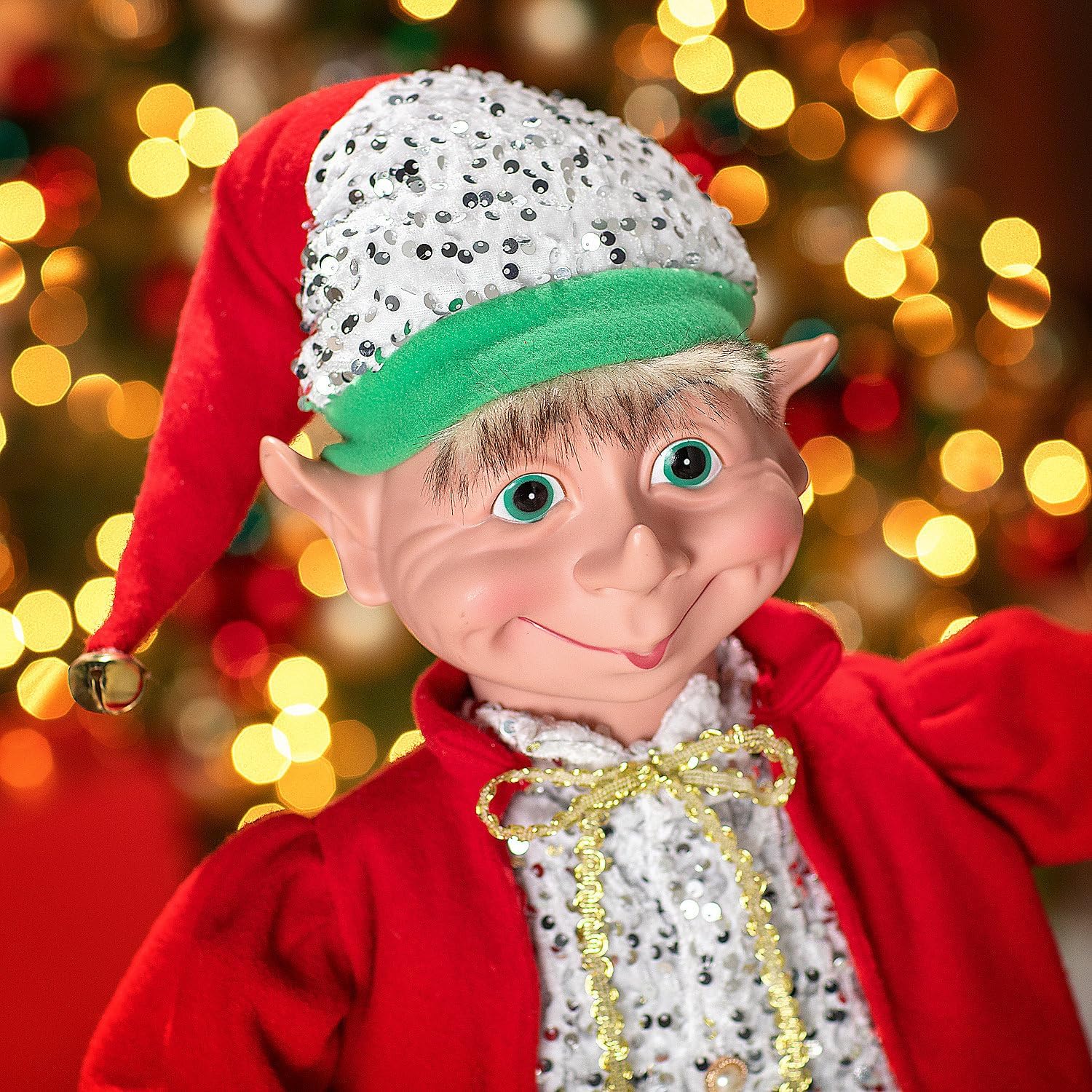 Fun Express 4 1/4 ft. Animated Standing & Dancing Elf Christmas Decoration