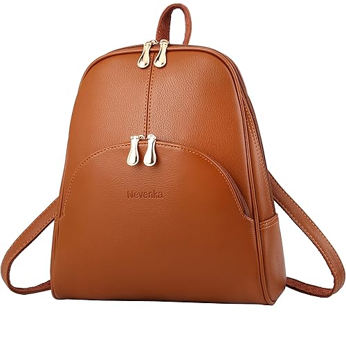 Nevenka Backpack Purse for Women Casual Shoulder Bag PU Leather Zipper Closure Adjustable Strap…