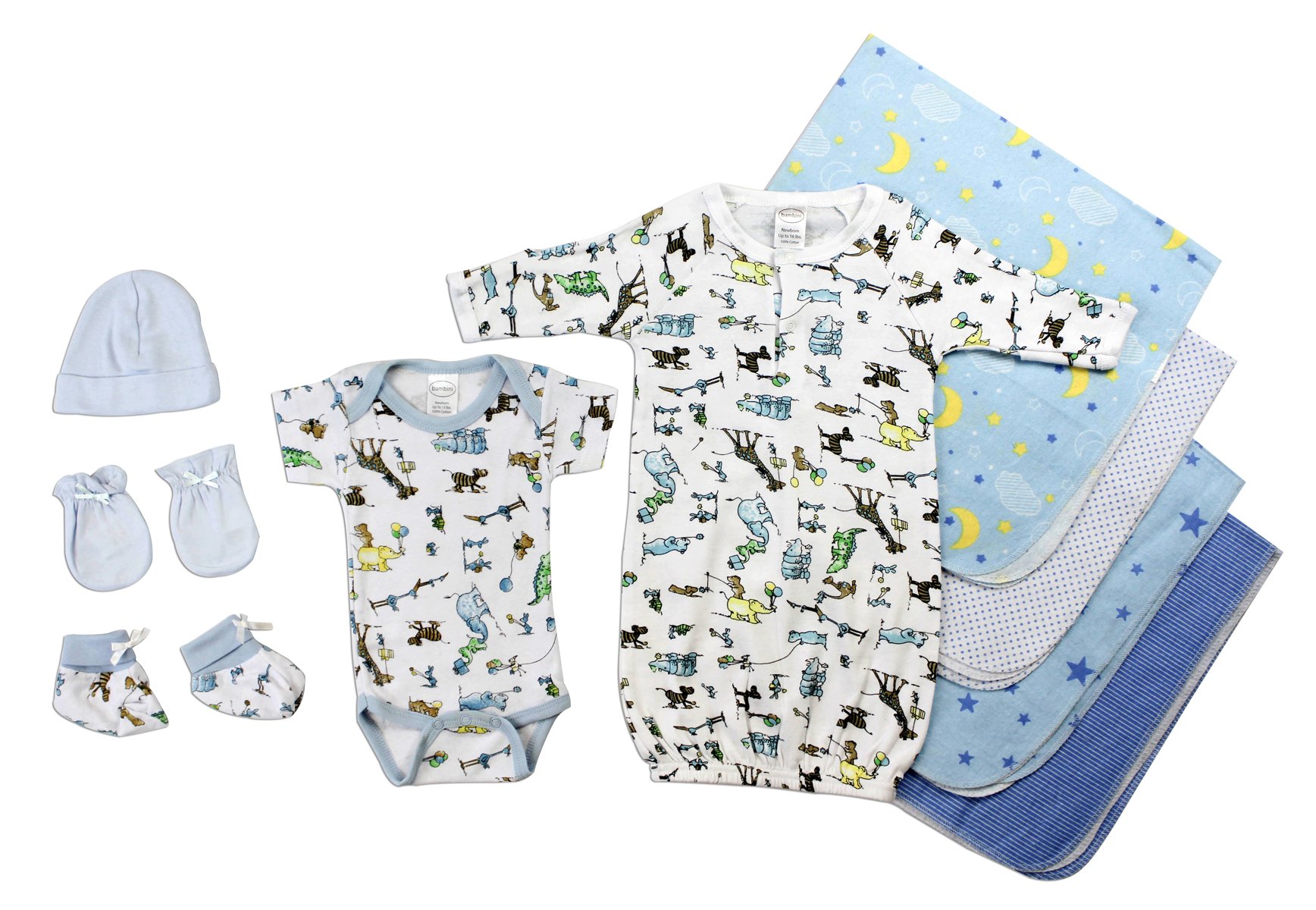 Bambini Newborn Baby Boys 9 Pc Layette Set