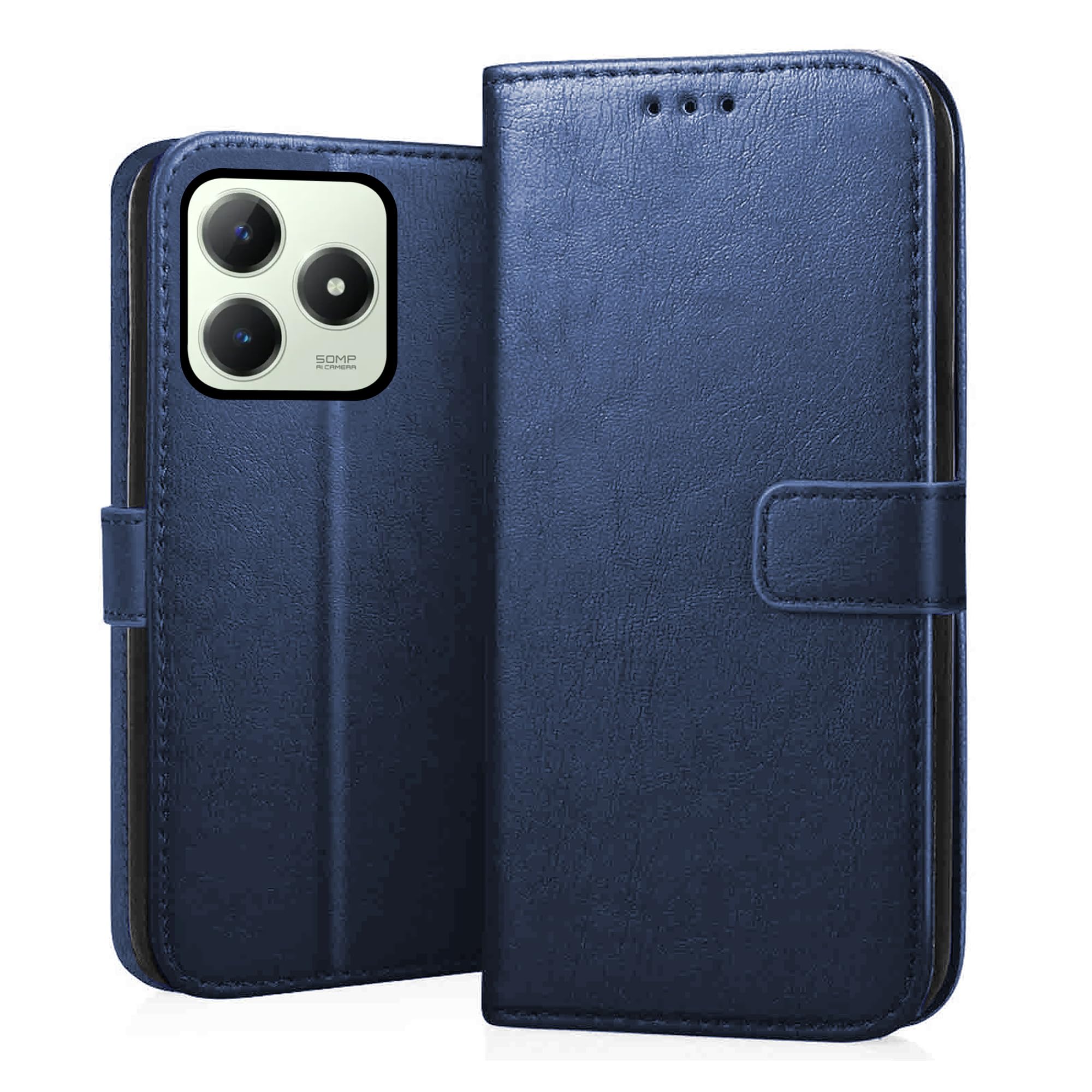 CEDO Realme C63 / Realme Narzo N63 (4G) Flip Cover | Leather Finish | Inside Pockets & Inbuilt Stand | Shockproof Wallet Style Magnetic Closure Back Case Flipcover (Blue) (B0DB5SMTX4) Amazon Price History, Amazon Price Tracker
