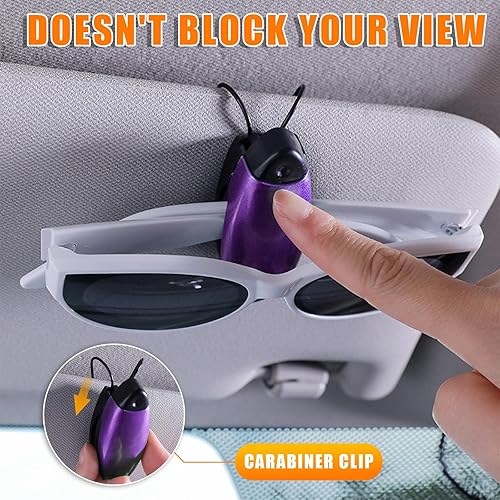 Miniatura 5 de 2 soportes para lentes de sol de automóvil, clip para colgar anteojos para visera solar de automóvil, clip para tarjetas de boletos, accesorios