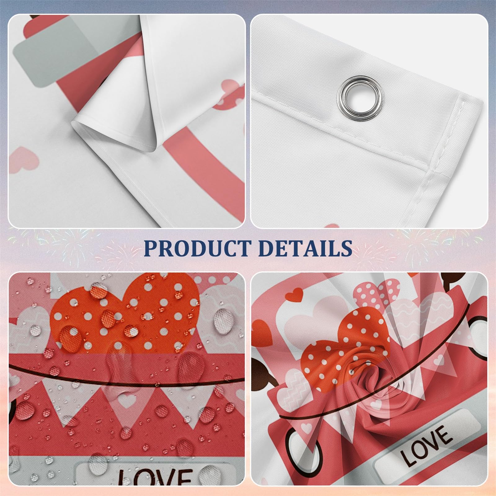 Aoihrraan Love Flag 150x250cm Bandera Rosa De Coches De Dibujos Animados Amor Celebración Aire Libre Pancarta Bandera Decorada Para Fiestas Porche Jardín Familiar Con 2 Sólidos Anillos De Protección
