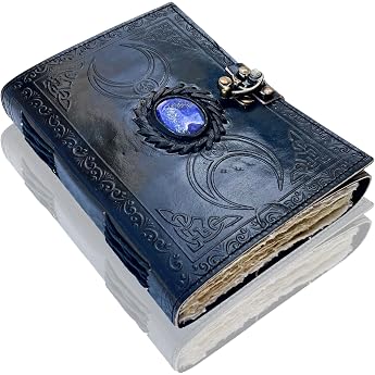 Urban Leather Book of Shadows Vintage Leather Diary Notebook Journal Handmade Gothic Grimoire Wicca Sketchbook Travel Gift for Writers Size B6/18 cm
