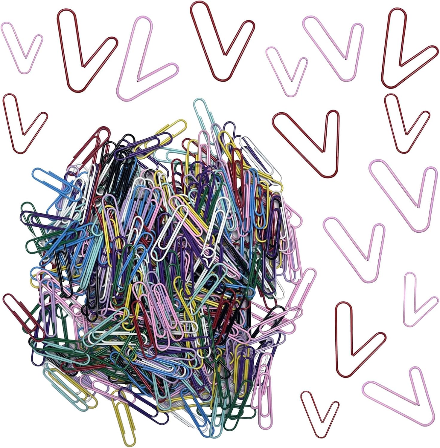 Paper Clips (800 Pcs), Medium (1.3 Inch), for Office Supplies & Schools & Homes & Personal Paperwork, Colored