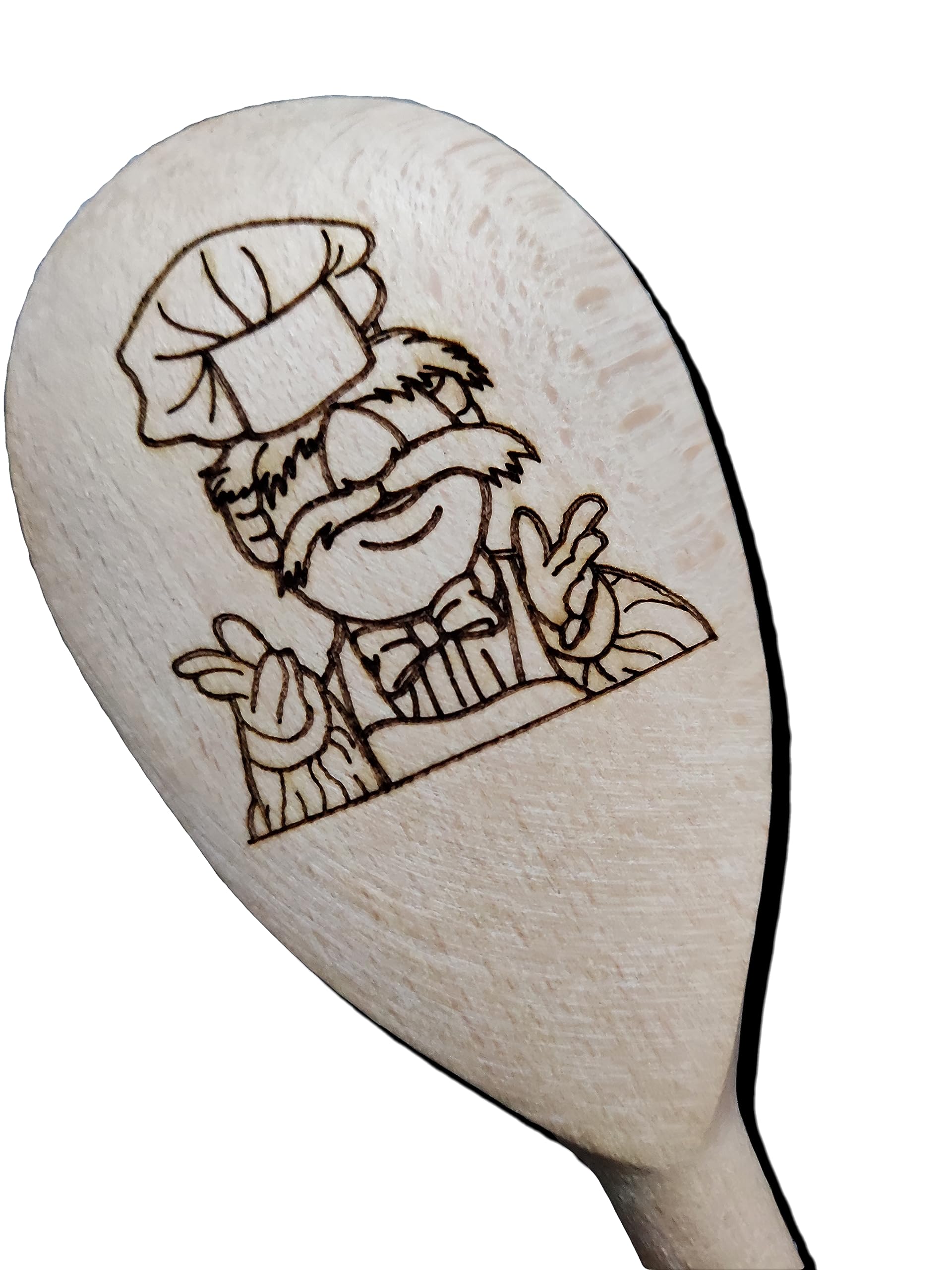 Chef Inspired Wooden Baking Spoon Wood Cooking Present Fan Baker Gift - Image 3