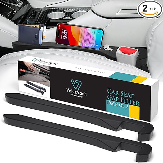 Car Seat Gap Filler 2 Pack, Universal Gap Filler for Cars, SUV & Trucks, Car blocker between seats to Prevent Essential Items from Falling, Car Gap Filler Designed for Seamless and Secure Interior Fit