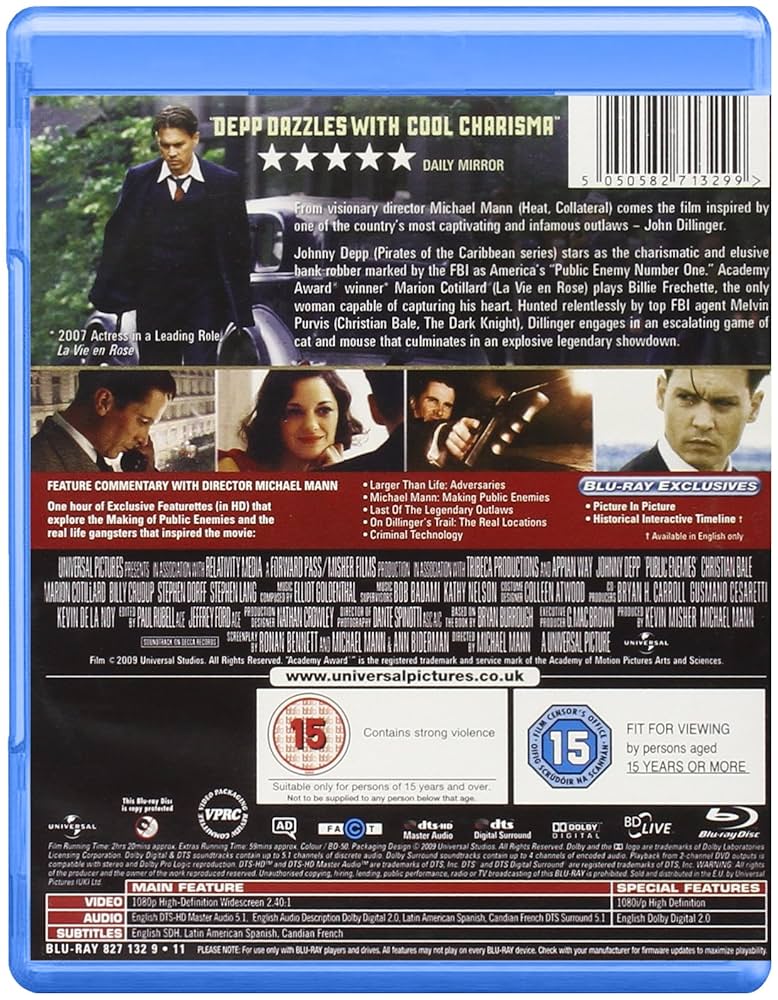 (未使用･未開封品)　パブリック・エネミーズ [Blu-ray] tu1jdyt パブリック・エネミーズ ブルーレイディスク レンタル落ち 中古