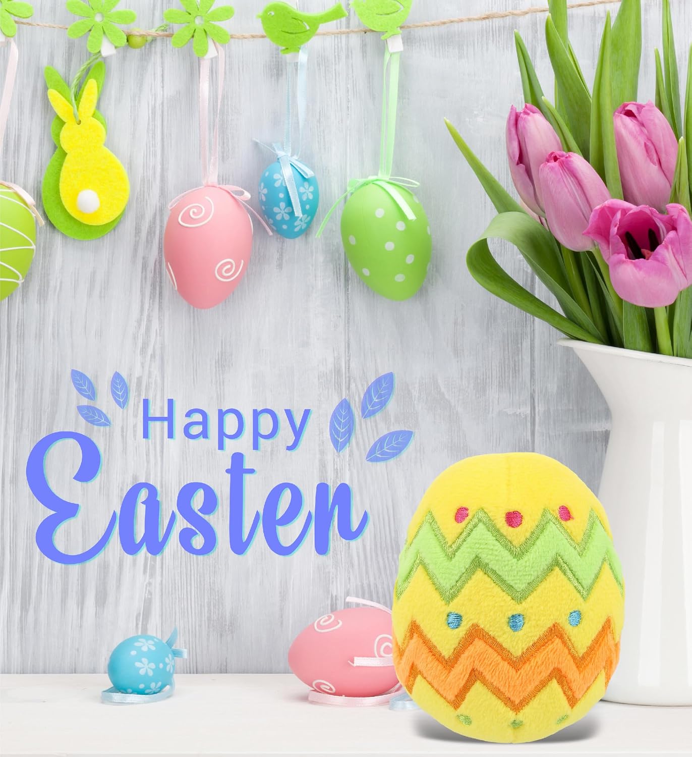 DolliBu Easter Egg Plush Stuffed Toy - Soft Yellow Huggable Egg Plush, Adorable Playtime Easter Egg Plush Toy, Cute Cuddle Gifts, Super Soft Plush Doll Egg Toy for Kids and Adults - 3 Inches