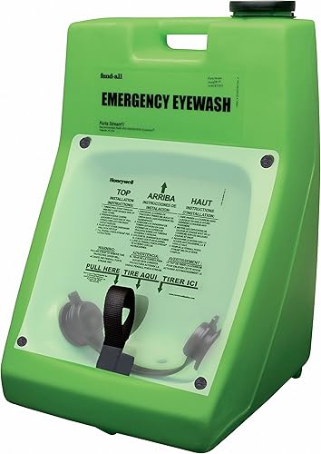 Honeywell Safety Products Fendall Porta Stream I, II y III - Estación de lavado de ojos de emergencia, longitud de la cubierta antipolvo, 14-1/2