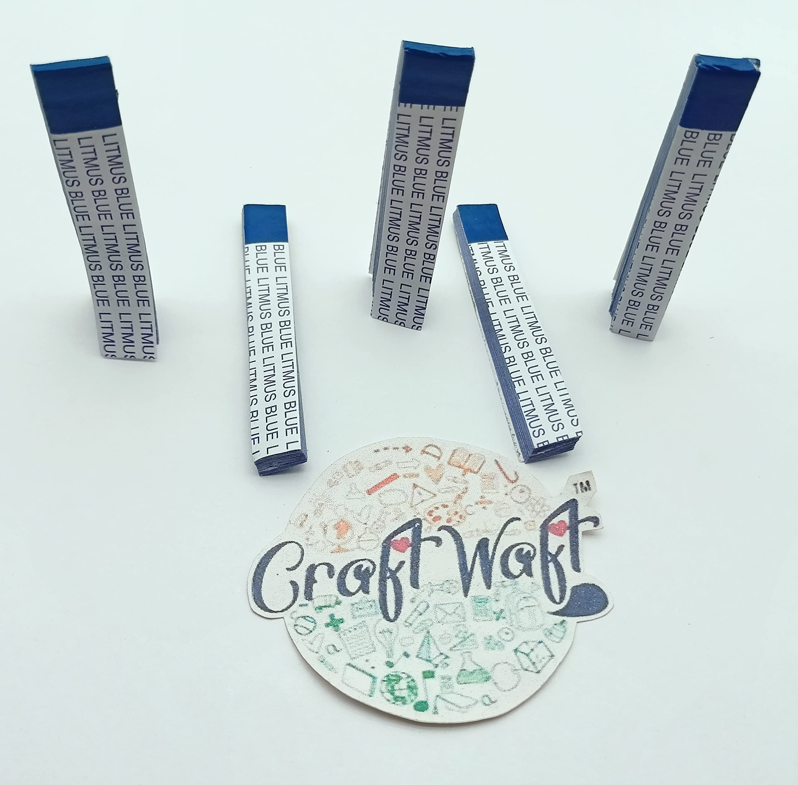 CRAFTWAFT Blue litmus Paper Test 100 Strips for Testing Acid and Base Solutions, Activity Laboratory Industrial Scientific Experiment pH Blue Litmus Papers (Pack of 100) (B09N2NRR76) Amazon Price History, Amazon Price Tracker