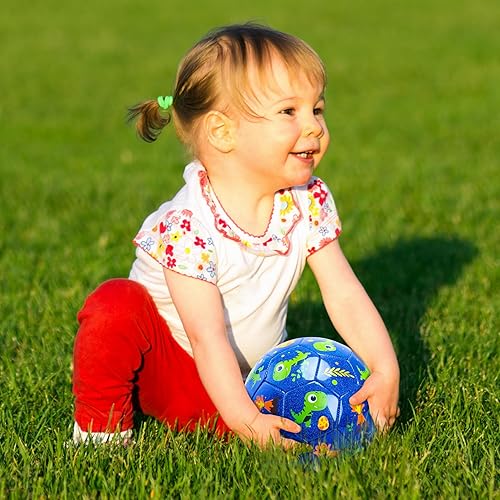 Miniatura 8 de U&C Planet Balón de fútbol de tamaño 2 y 3 para niños pequeños y niños, pelota de dibujos animados para niñas y niños de 2 años en adelante, juegos