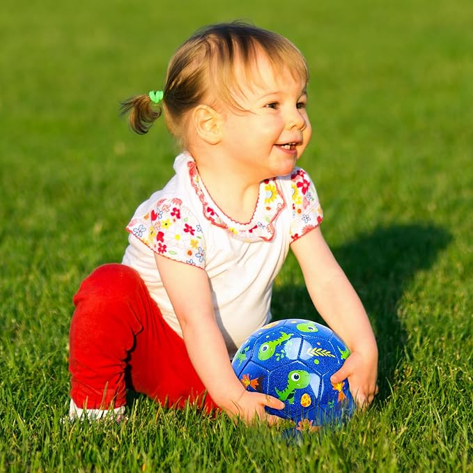 Balón de fútbol infantil tamaño 2 con bomba y diseño dinosaurio miniatura 6