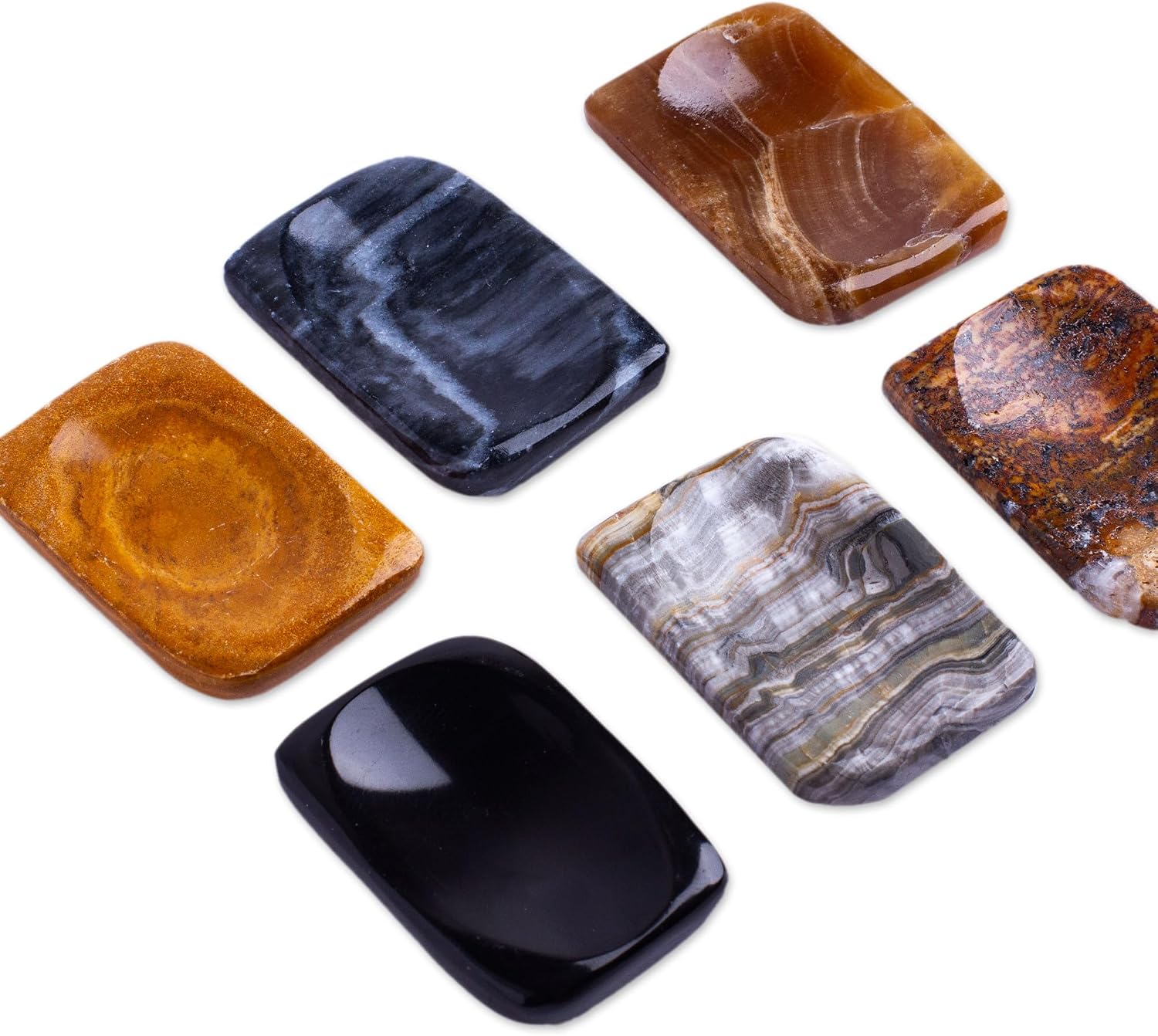 NOVICA Artisan Handcrafted Stressrelieving Stones Amulets from Mexico Pair Assorted Decor Accessories Home Accents [ 2.2in H x 1.2in W x 0.2in D] ' Ability Amulet' Pair