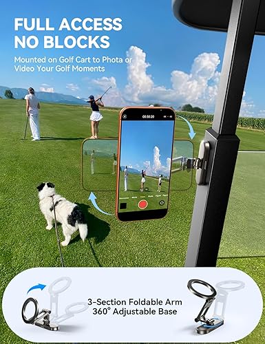 Miniatura 2 de Magsafe - Soporte magnético mejorado para teléfono para carrito de golf, compatible con MagSafe iPhone 17, 16, 15, 14, 13, 12, Series compatible con
