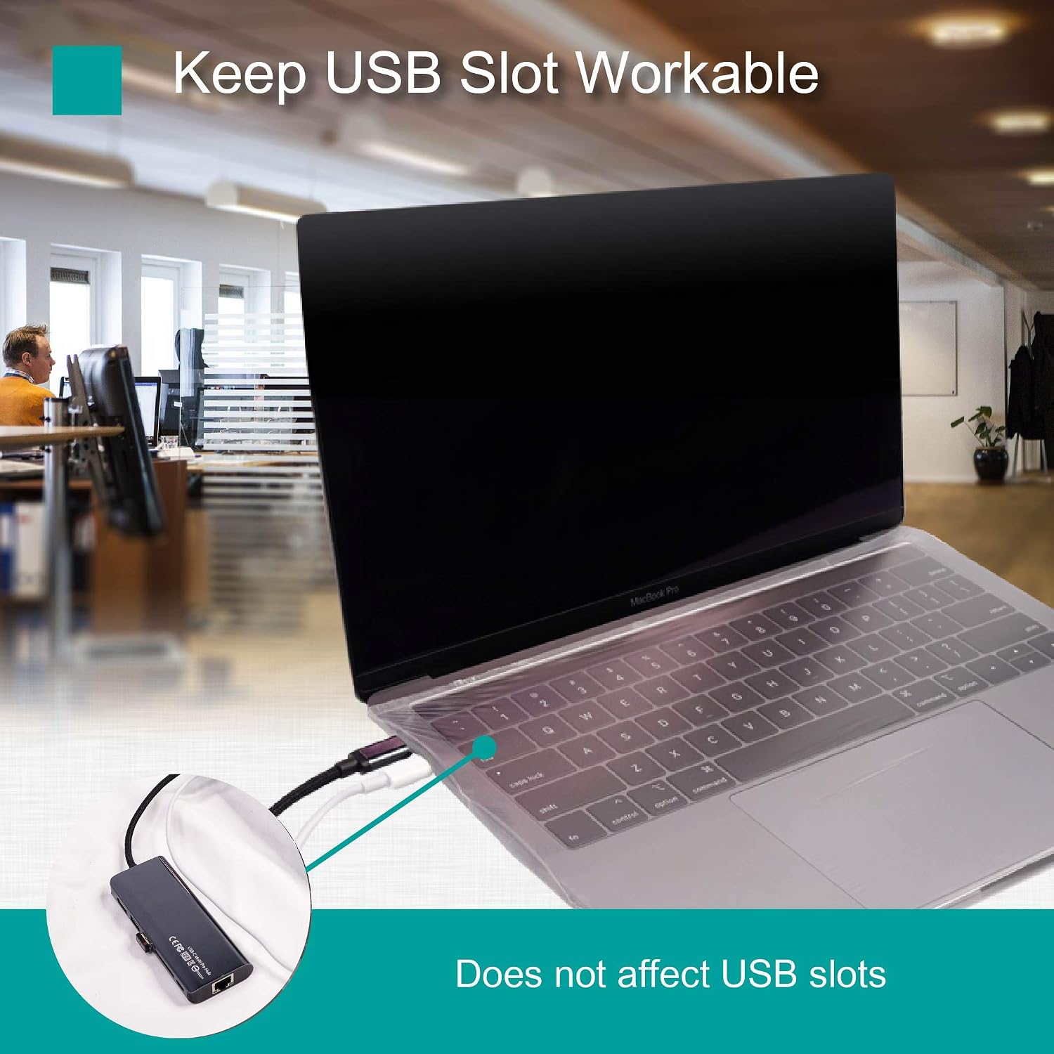 Fully Covered Flat Style 0.025mm Wipeable Superb Tactile Feeling Waterproof Anti-Dust Keyboard Cap Cover for MacBook Air/Pro 13 Inch Hospital/Dentist Use [3 Pack]