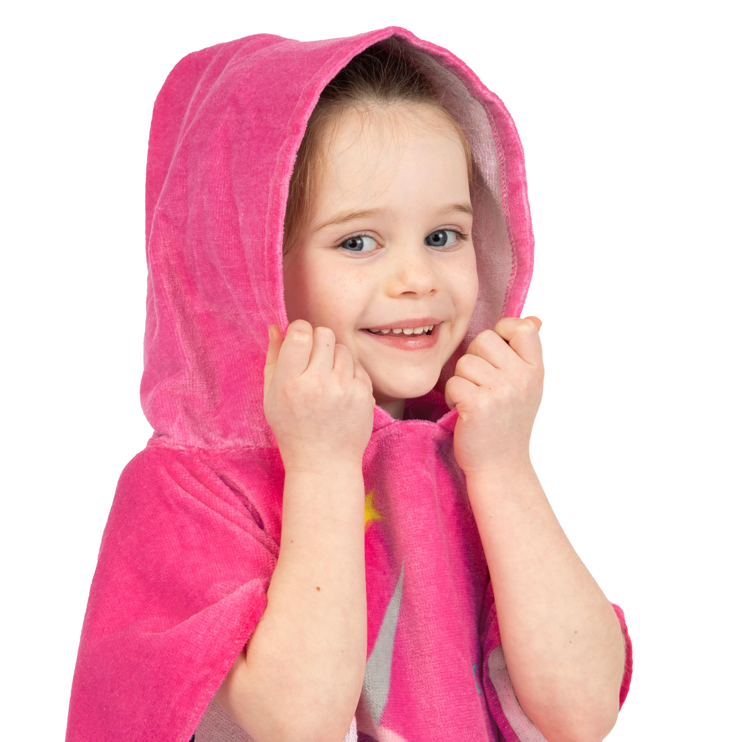 Highdi Poncho De Surf Pour Enfant, Modèle Peignoir De Bain Fille Garcon Manches Courtes Avec Capuche Poncho Éponge Serviette De Bain (Tortue De Mer, M(53x68cm