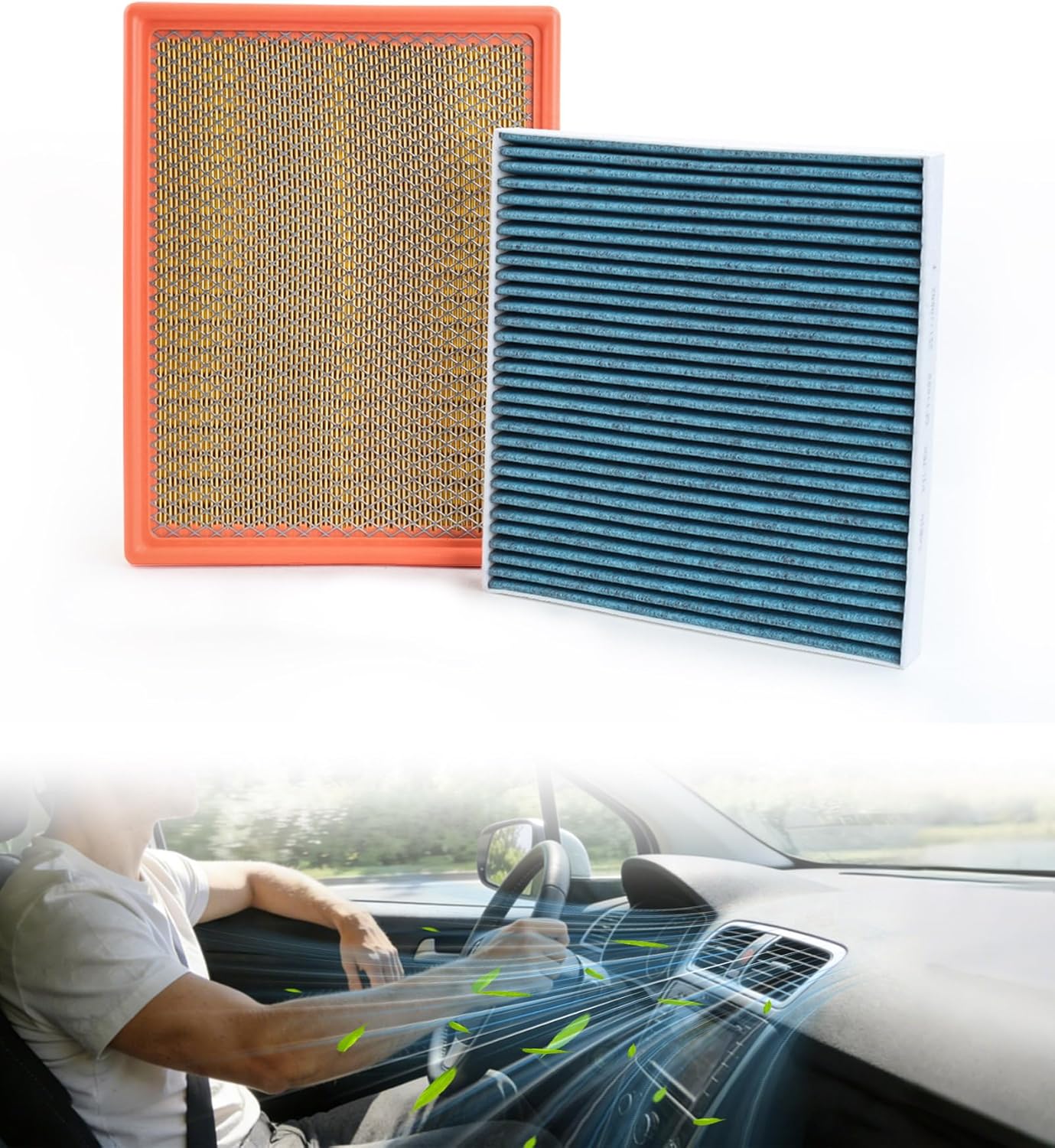Silverado/Sierra Upgrade Engine Air Filter & Cabin Filter for 2014-2018 Silverado 1500 Sierra 1500,2015-2019 Silverado 2500 HD Sierra 2500HD 6.0L ONLY,2015-20 Suburban Tahoe Yukon,NOT FOR DIESEL 6.6L