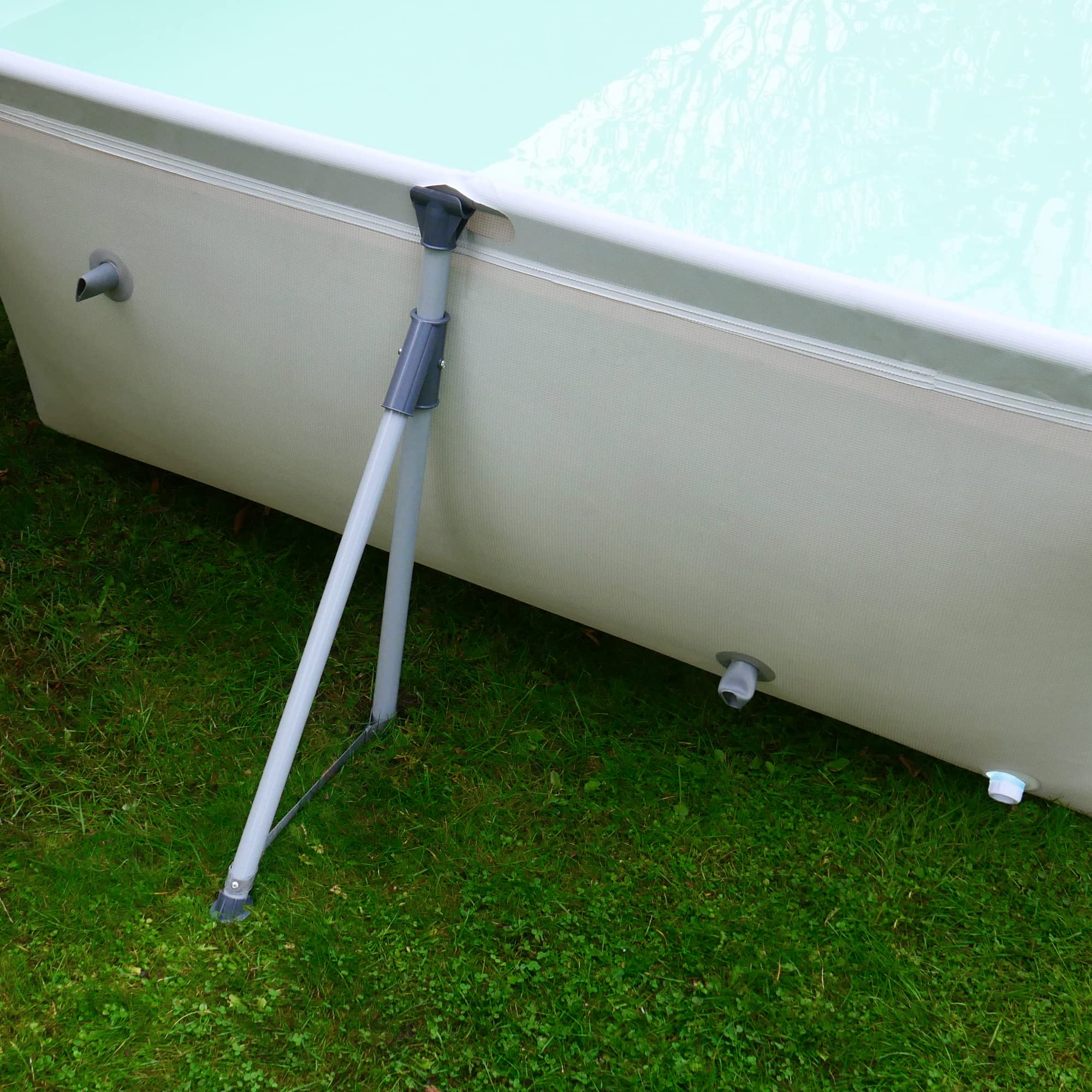 GEAR Steel Frame Pool rund rechteckig quadratisch 70-122 cm Stahlrahmenpool Gartenpool 300x200 300x300 400x200 Ø 366cm Ø 457cm
