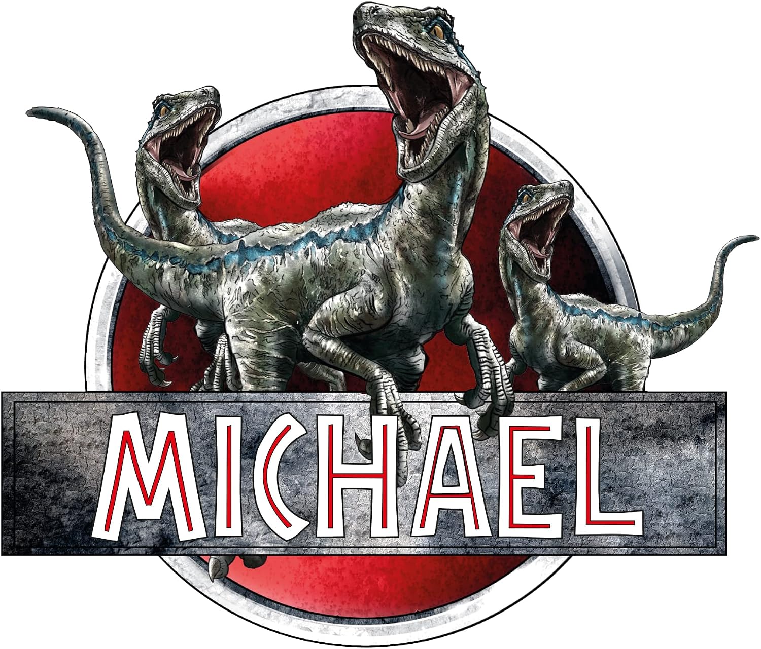 Custom Name Dinosaur Wall Decals - Kids Wall Art Boys Room Dinosaurs