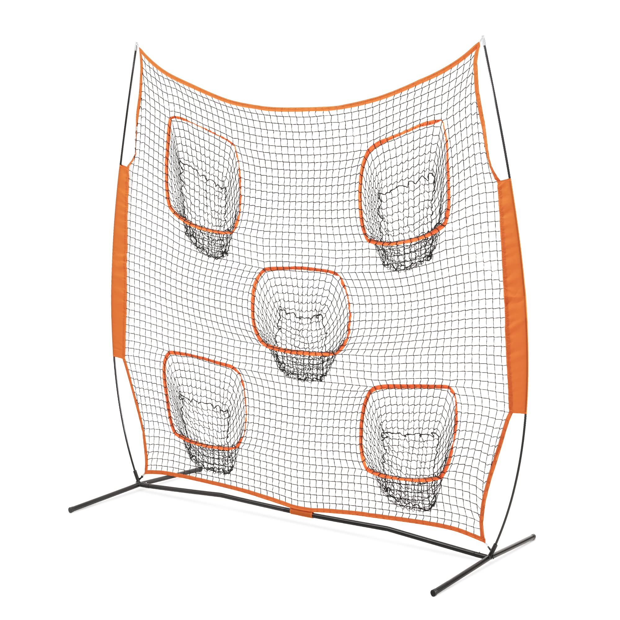 Navaris Filet d'entrainement Pliable - Cage Foot Football Américain Handball - Sac de Transport pour Extérieur - Tout Niveau - 2,4X 2,4m