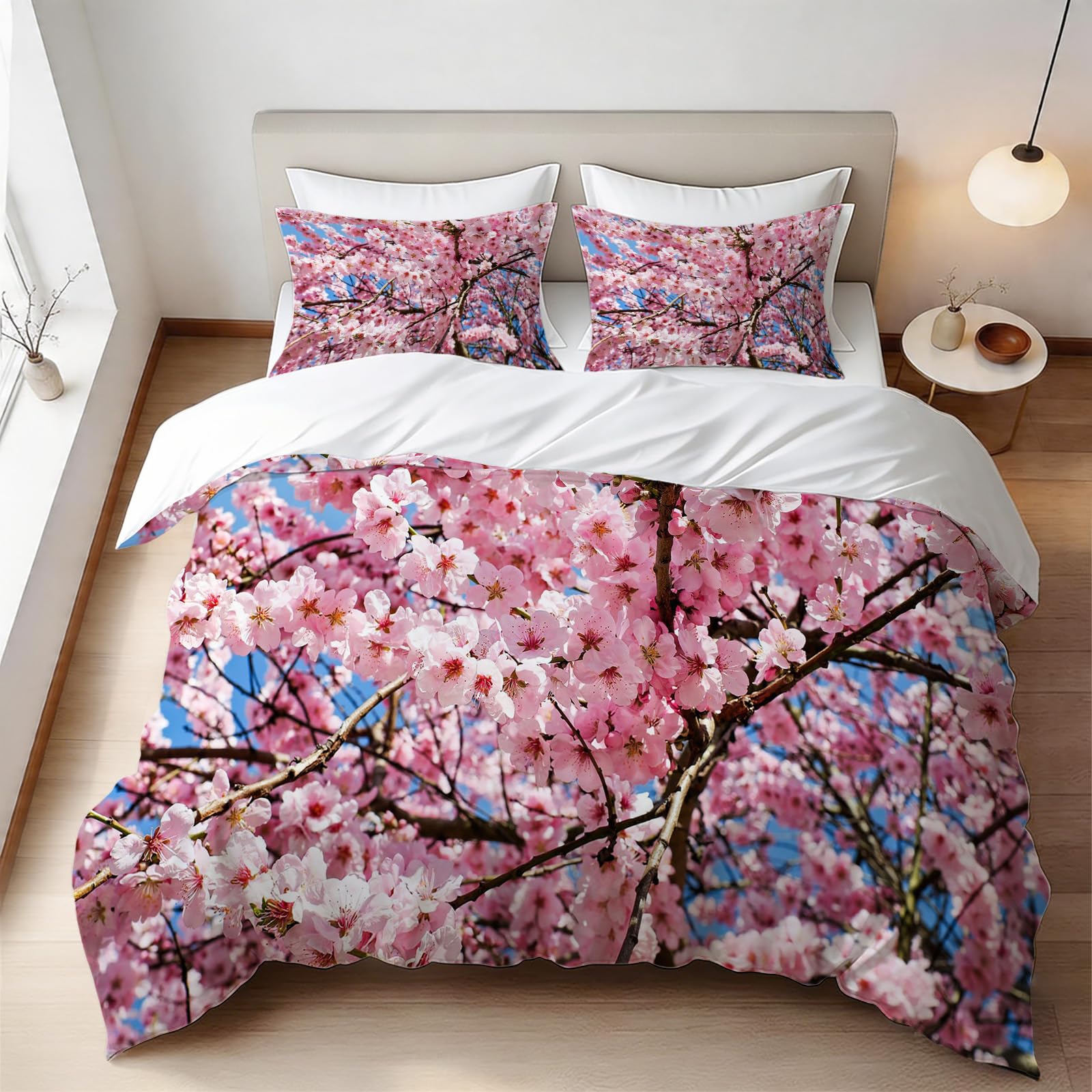 Housse de couette 160x200 cm douce fermeture éclair pour lit sans pli et entretien facile