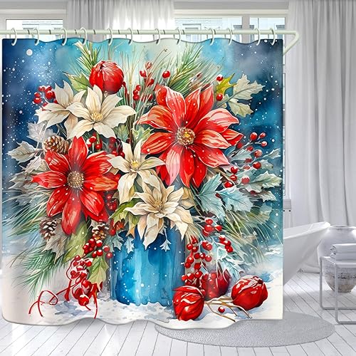 Miniatura 10 de LYFANS Cortina de ducha 3D de mundo subacuático, cortinas de ducha impermeables para bañera estándar de lujo, cortina de ducha de tela lavable, con