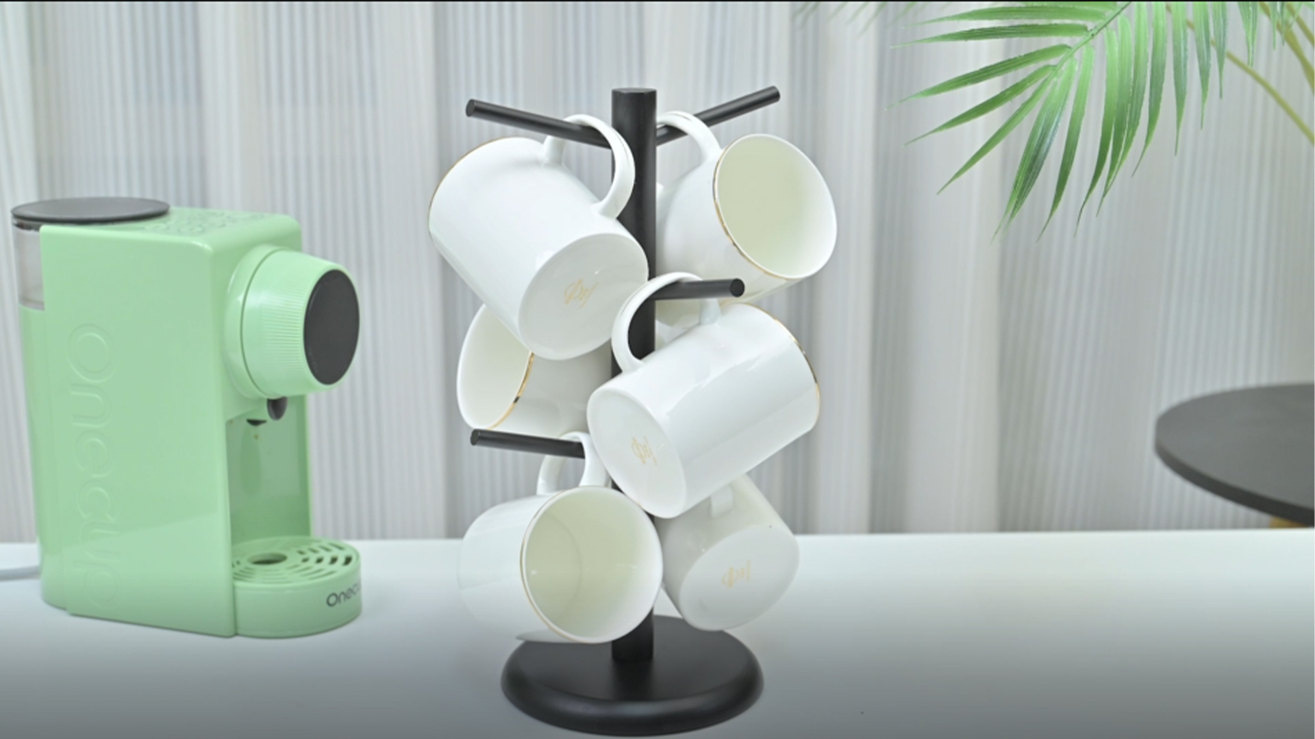 Amazon.com - Dorhors Mug Tree,Coffee Cup Holder with 6 Hooks,Wood