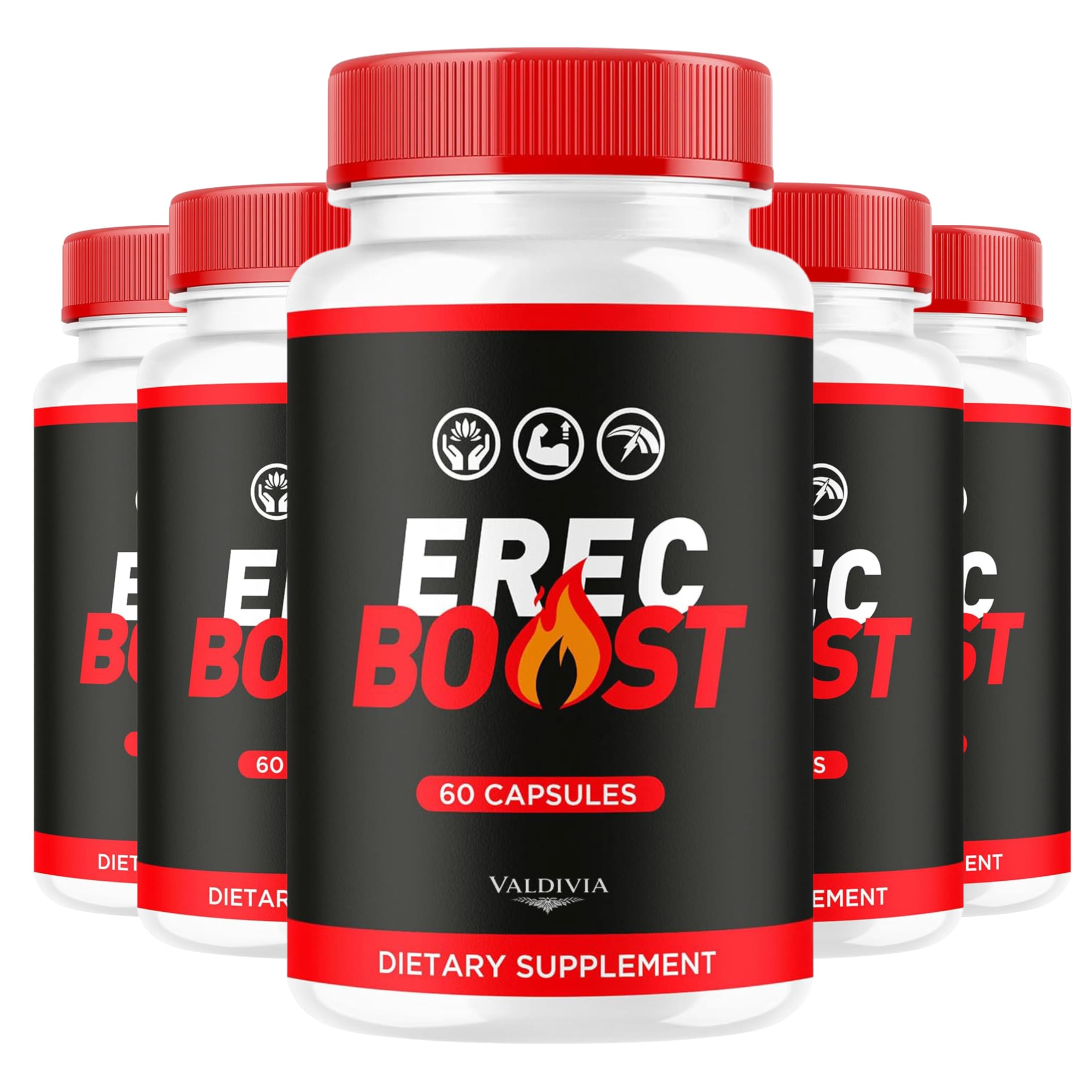 (5 Pack) ErecBoost Capsules, Original Capsulas Supplement Pastillas - Advanced Formula, 300 Capsules for 5 Months