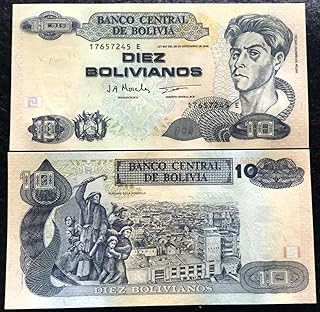 Bolivia 10 Bolivianos 1986 P204 Series E Banknote