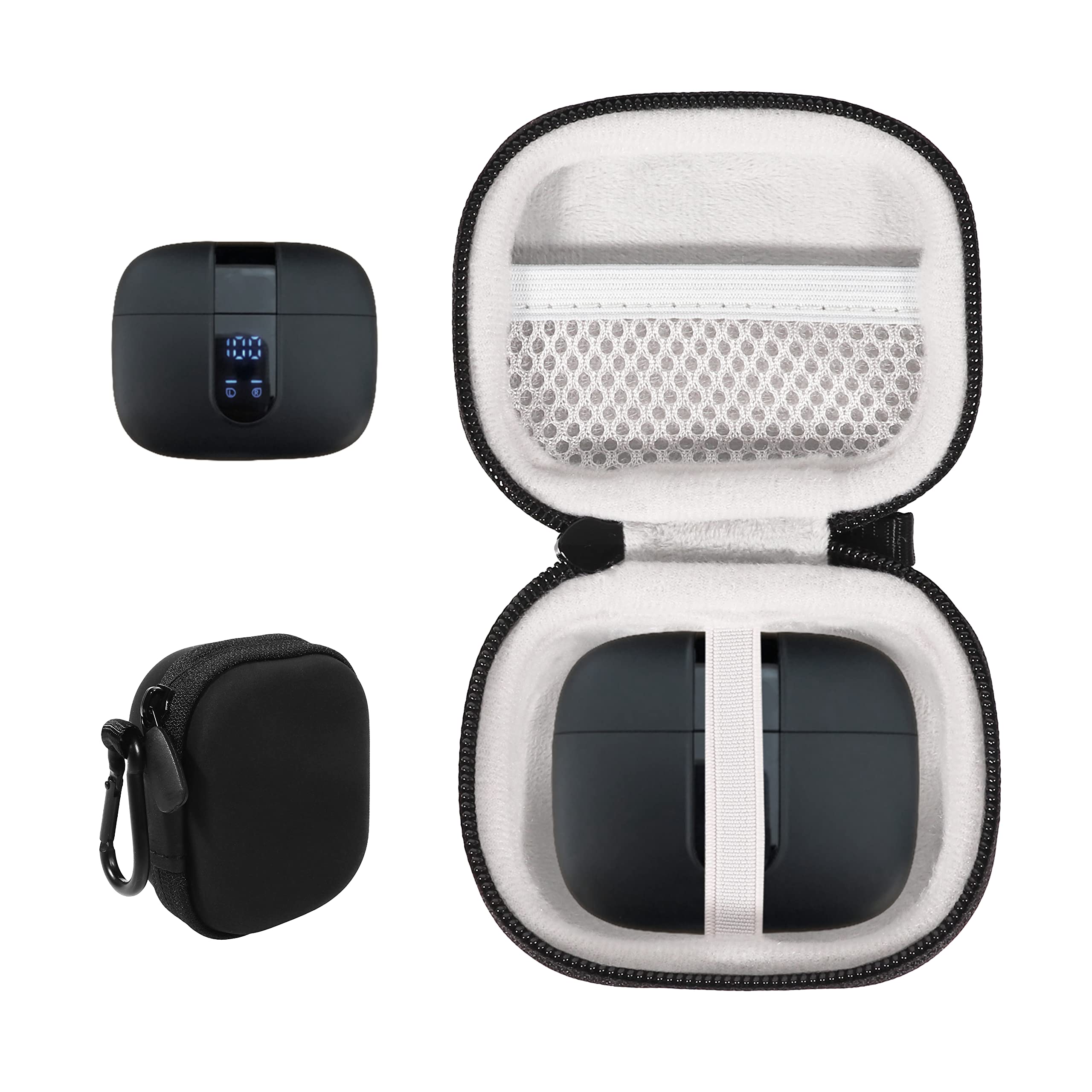 Alltravel True Wireless Earbuds Case Compatible with TAGRY, X08 TOZO Wireless Earbuds Like T6, T12, TA, NC9, NC2 (Black)