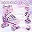 Runcinds 4 Size Adjustable Toddler Roller Skates for Girls with Light up Wheels, Kids Roller Skates for Beginners Outdoor Indoor