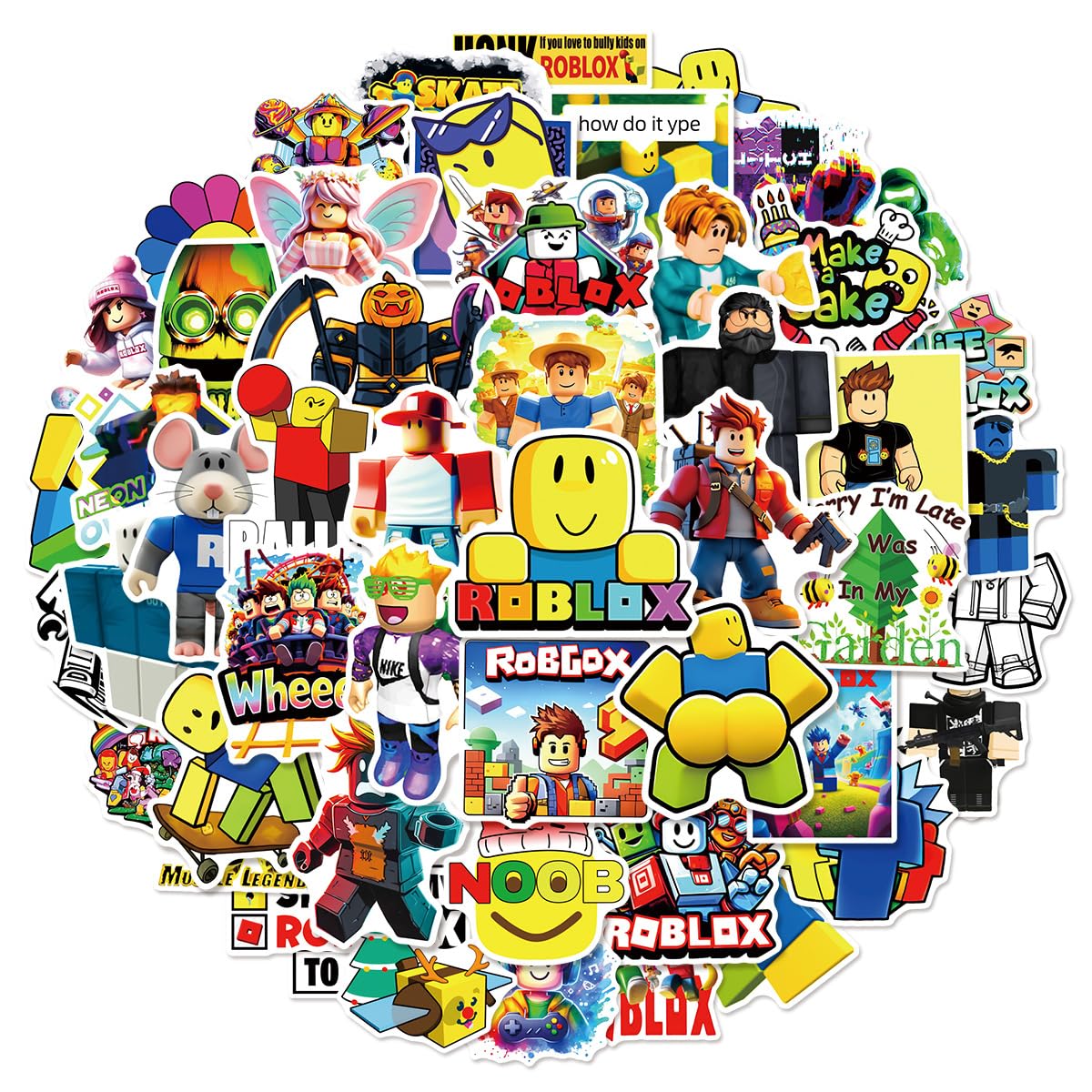 Roblo Stickers 50Pcs for Water Bottles Laptop Computer Skateboard Cute Sticker Gift for Kids Teens Waterproof - Image 2