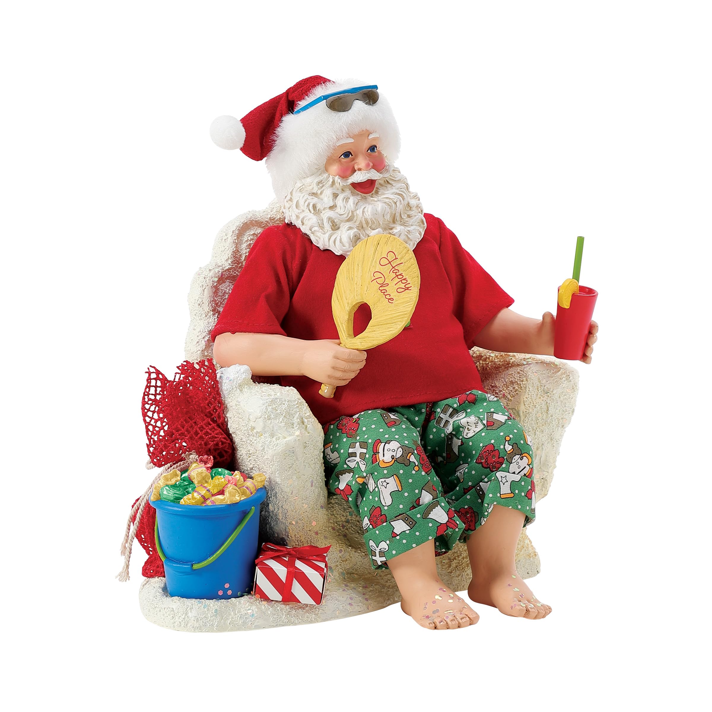 Père Noël par la mer Possible Dreams figurine Clothtique de collection 22cm
