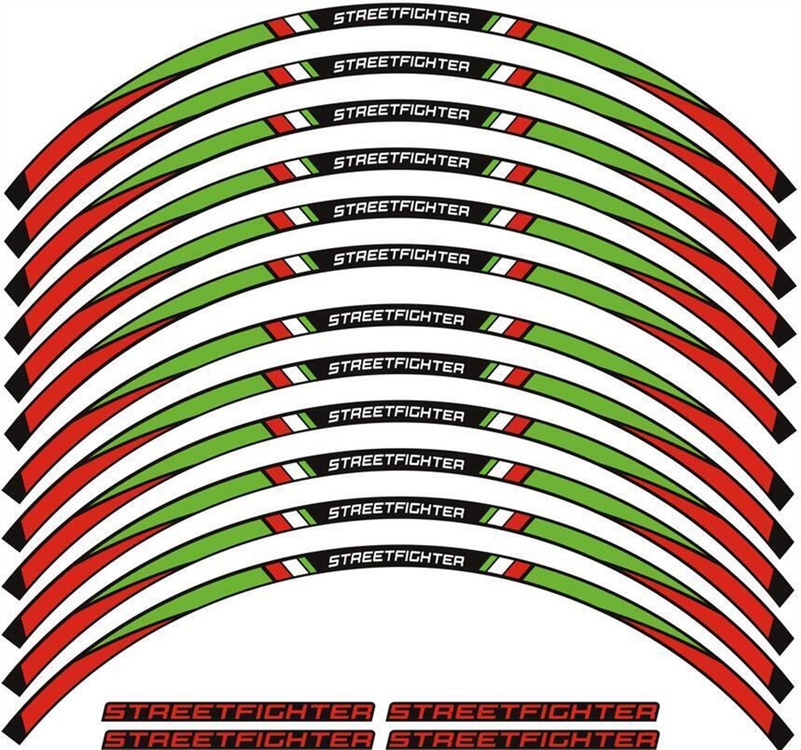 Motorcycle Accessories Wheel Rim Stripes Tape Sticker Decal for Ducati Streetfighter 848 V4/4S V2/2S Decorative(Color4)