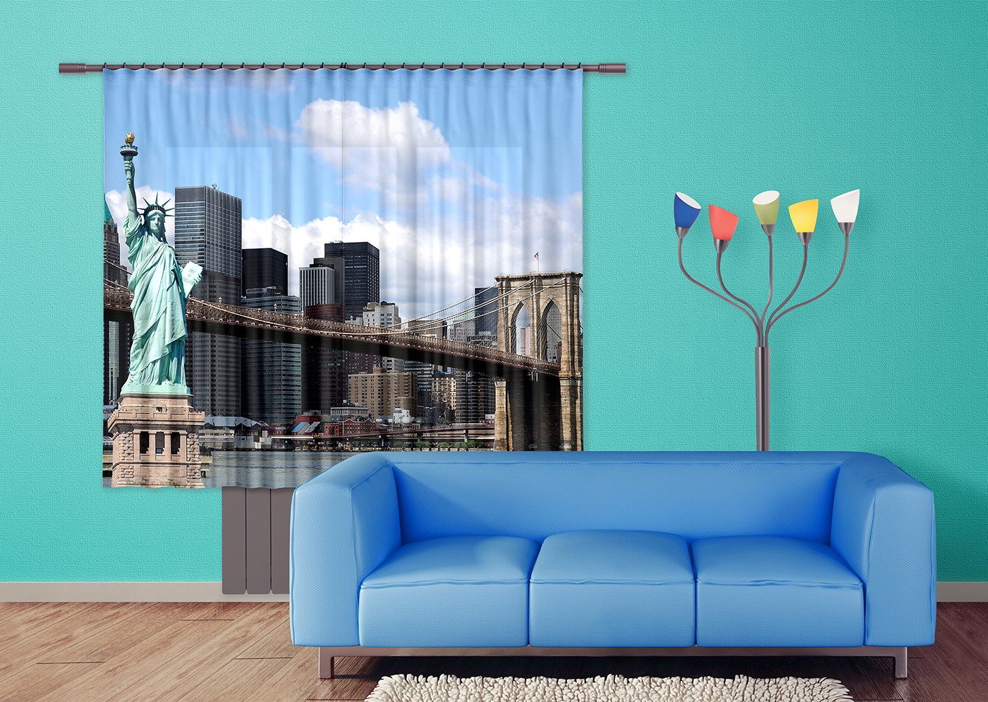 Rideau multicolore AG Design 180 x 160 cm pour habiller vos fenêtres avec style