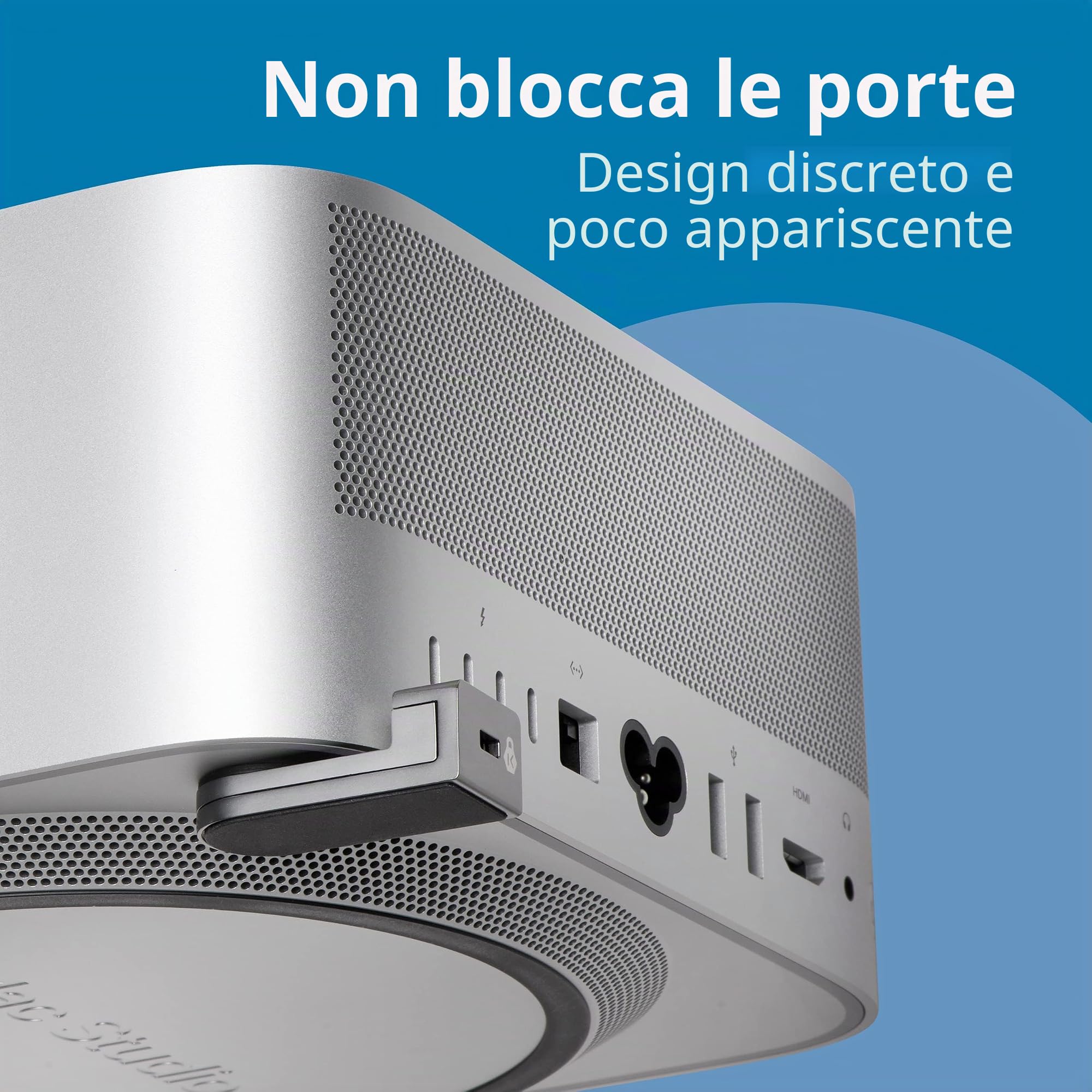Kensington Blocco progettato per adattatore di blocco Mac Studio Supporto per Mac Studio (K65101WW)