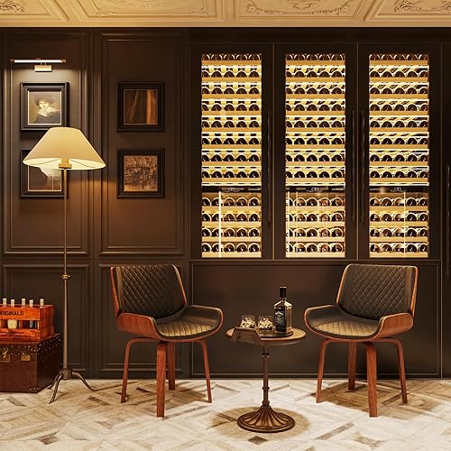 Miniatura 2 de Mid-Century Modern Dining Chairs Set of 2 with 360 Swivel, PU Leather Upholstery, Ergonomic Design for Kitchen, Office, Dining Room, Table & Chair