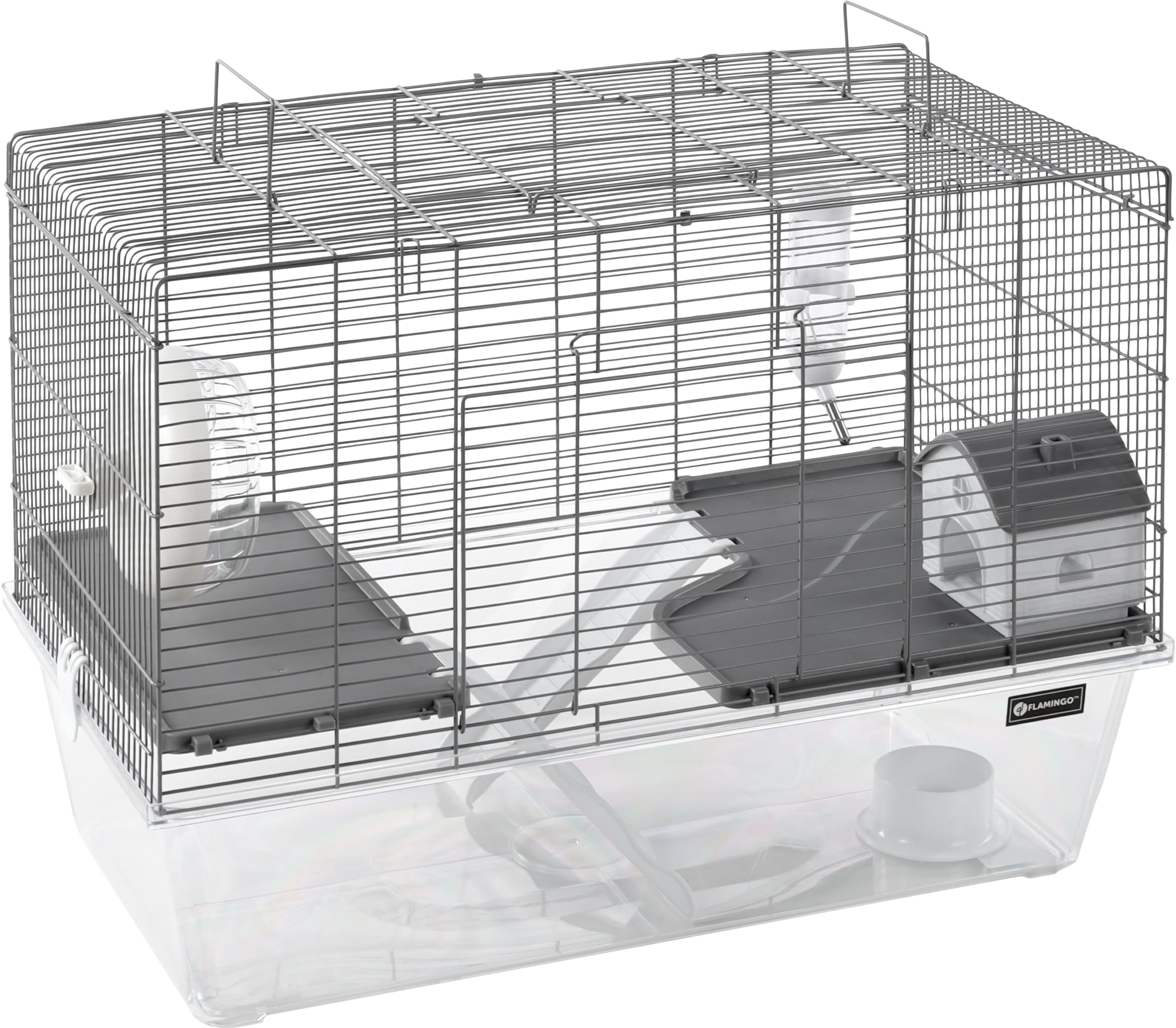 Flamingo HAMSTERKÄFIG RAFI GRAU 63x36,5x44,5CM