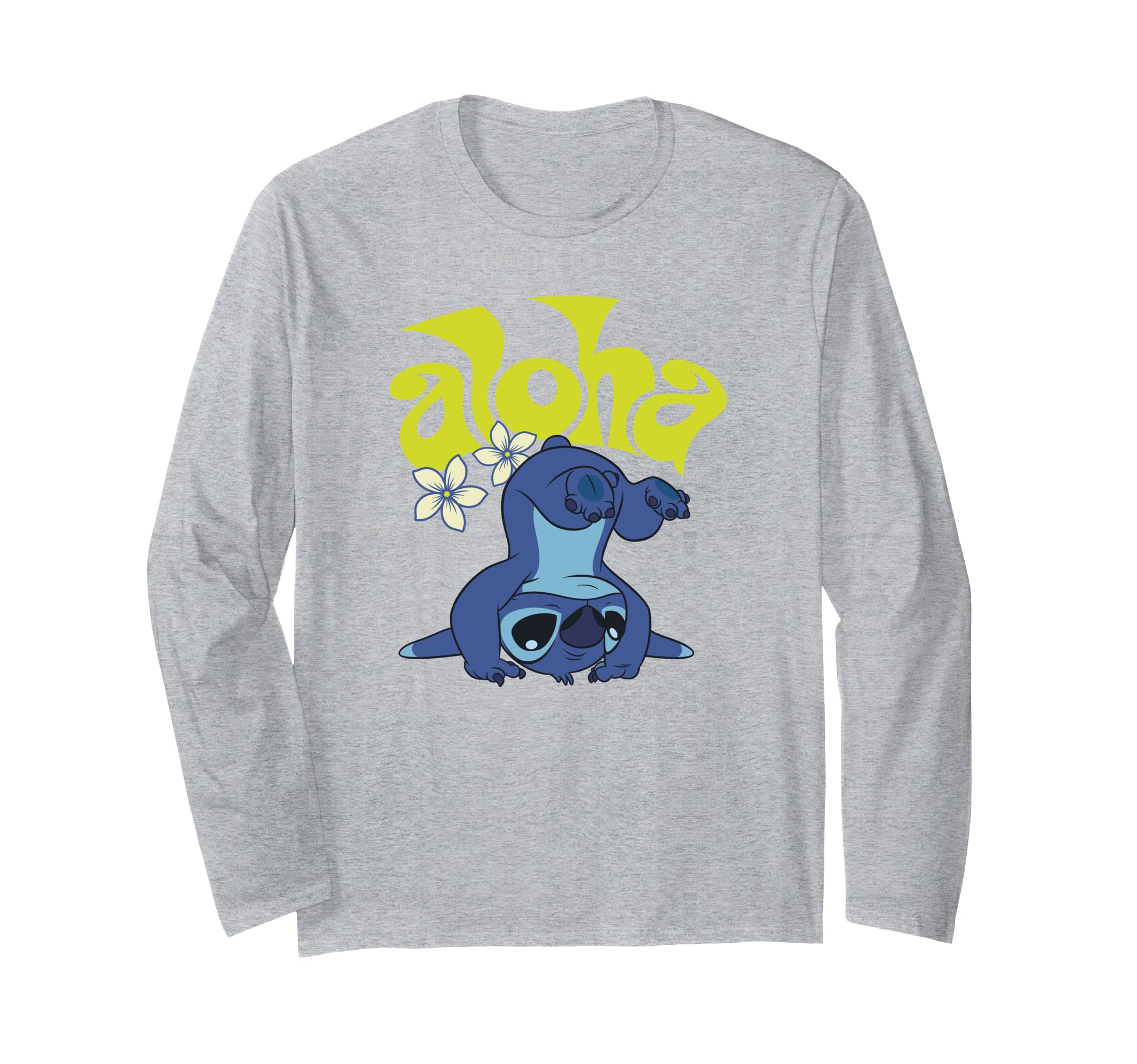 Disneyland Resort スティッチ　長袖カットソー Disney】スティッチ 長袖Tシャツ ブラック プリント入り Mサイズ