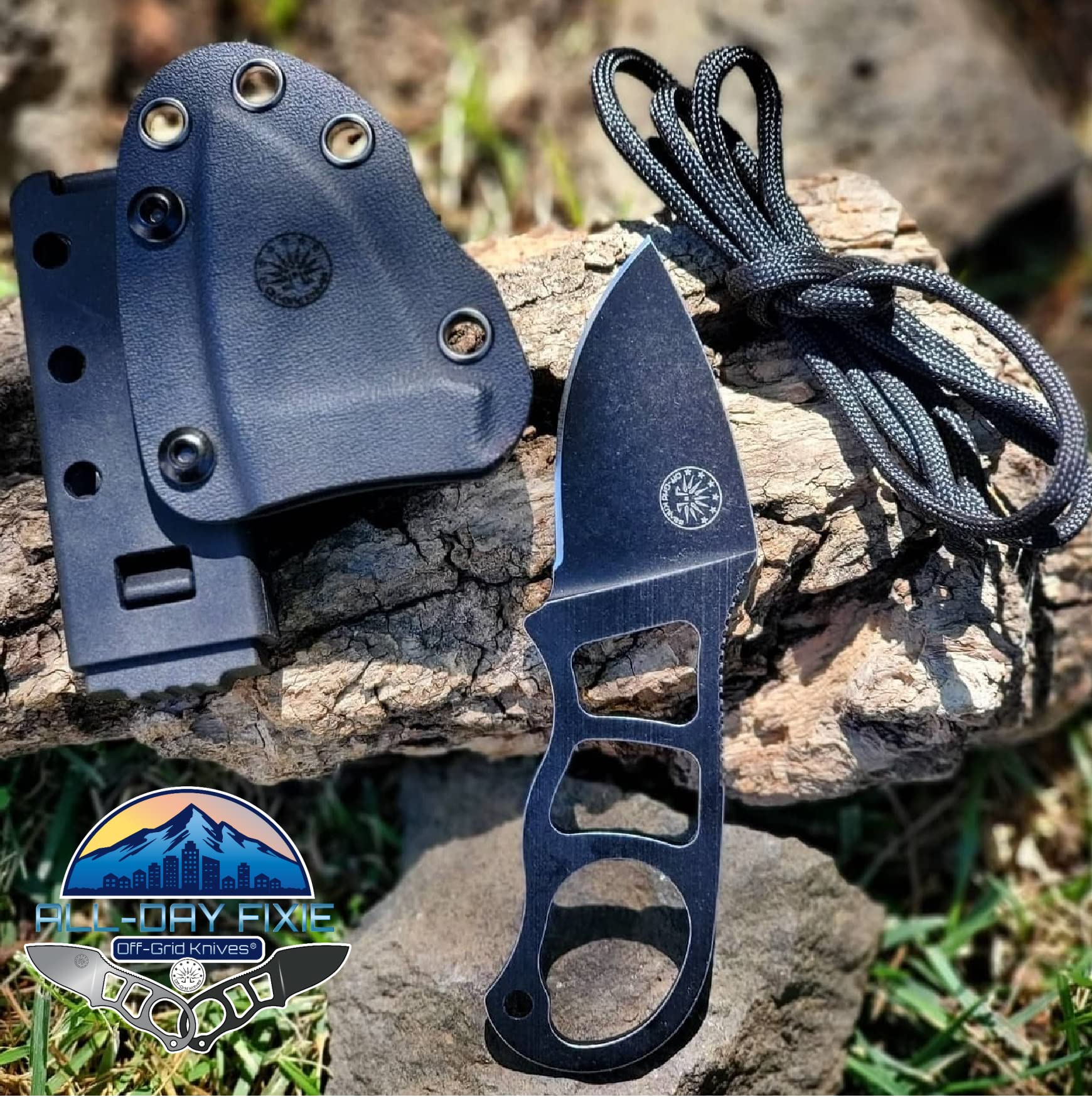 OffGrid Knives Neck Knife and Belt Carry Compact EDC Fixed Blade
