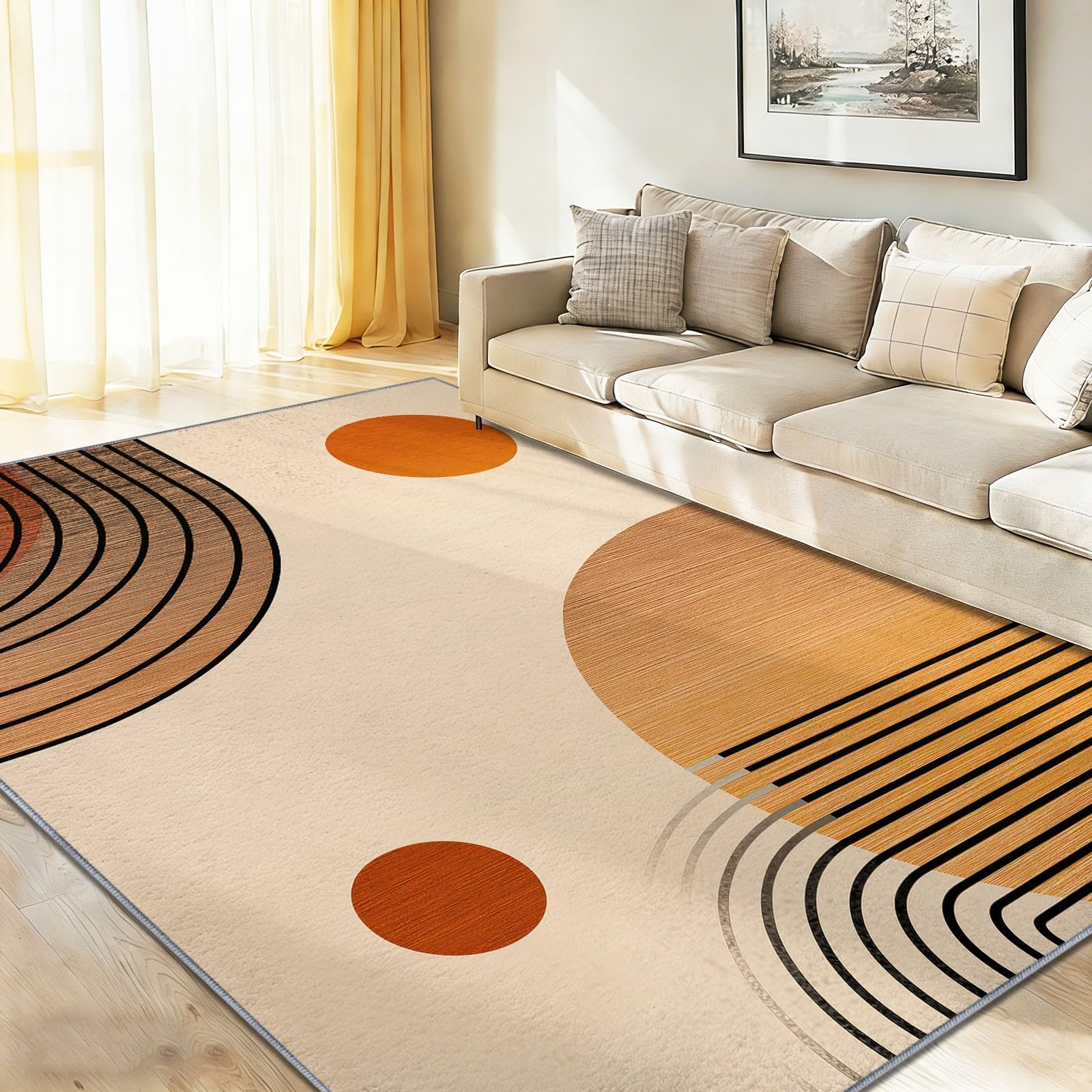 Tapis de salon mid century pour un intérieur chaleureux
