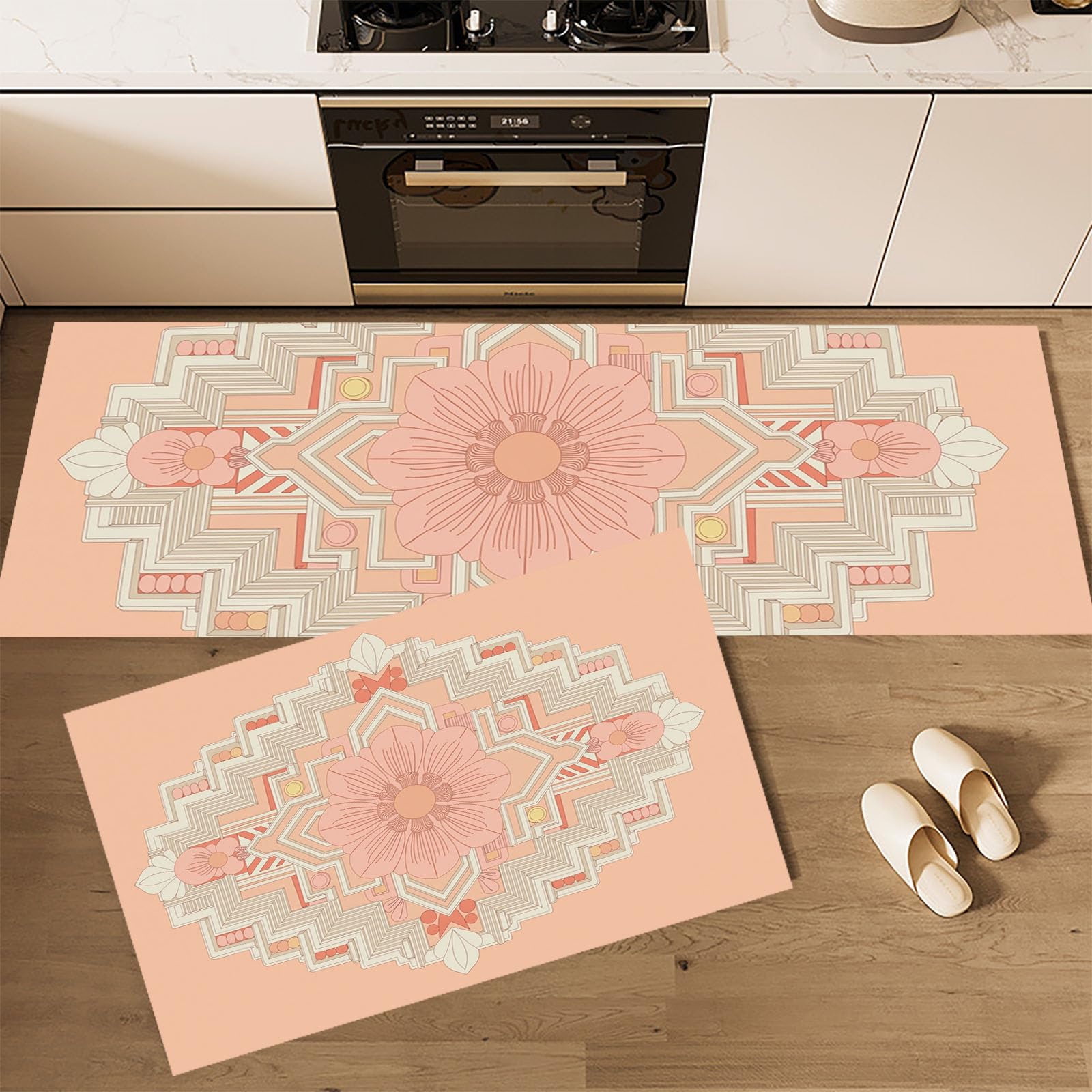Alfombra de cocina antideslizante lavable para evitar resbalones y manchas en el suelo