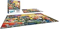 Vista 3 de RoseArt - Back to The Past - in and Out Diner - 1000 Piece Jigsaw Puzzle for Adults