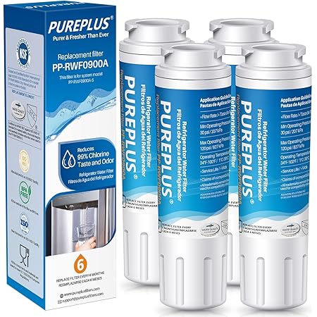 Pack De 4 Filtres à Eau Compatibles Maytag UKF8001 - 300 Gallons, Filtre Au Charbon Actif (IcePure)