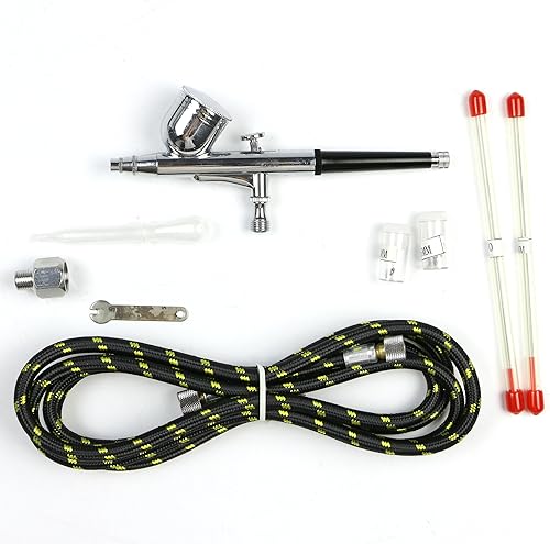 Miniatura 4 de BUYTER Kit de aerógrafo de alimentación por gravedad de doble acción de precisión de 130K 0.2, 0.3 y 0.020 in con manguera de aerógrafo de 6 pies