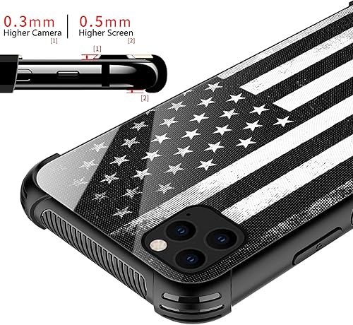Miniatura 2 de CARLOCA Funda compatible con iPhone 13 Pro Max, diseño gráfico de identidad retro de la bandera estadounidense, a prueba de golpes, antiarañazos,