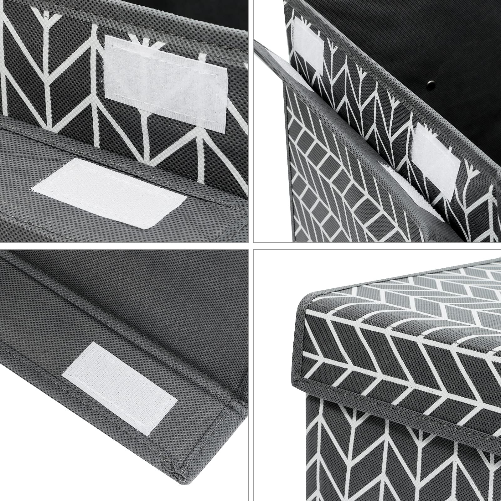 popoly Grande cassettiera con coperchio, pieghevole e robusto, organizer per giocattoli, cestini per bambini, ragazzi, ragazze, asilo, sala giochi, 63,5 x 33 x 40,6 cm (grigio lino